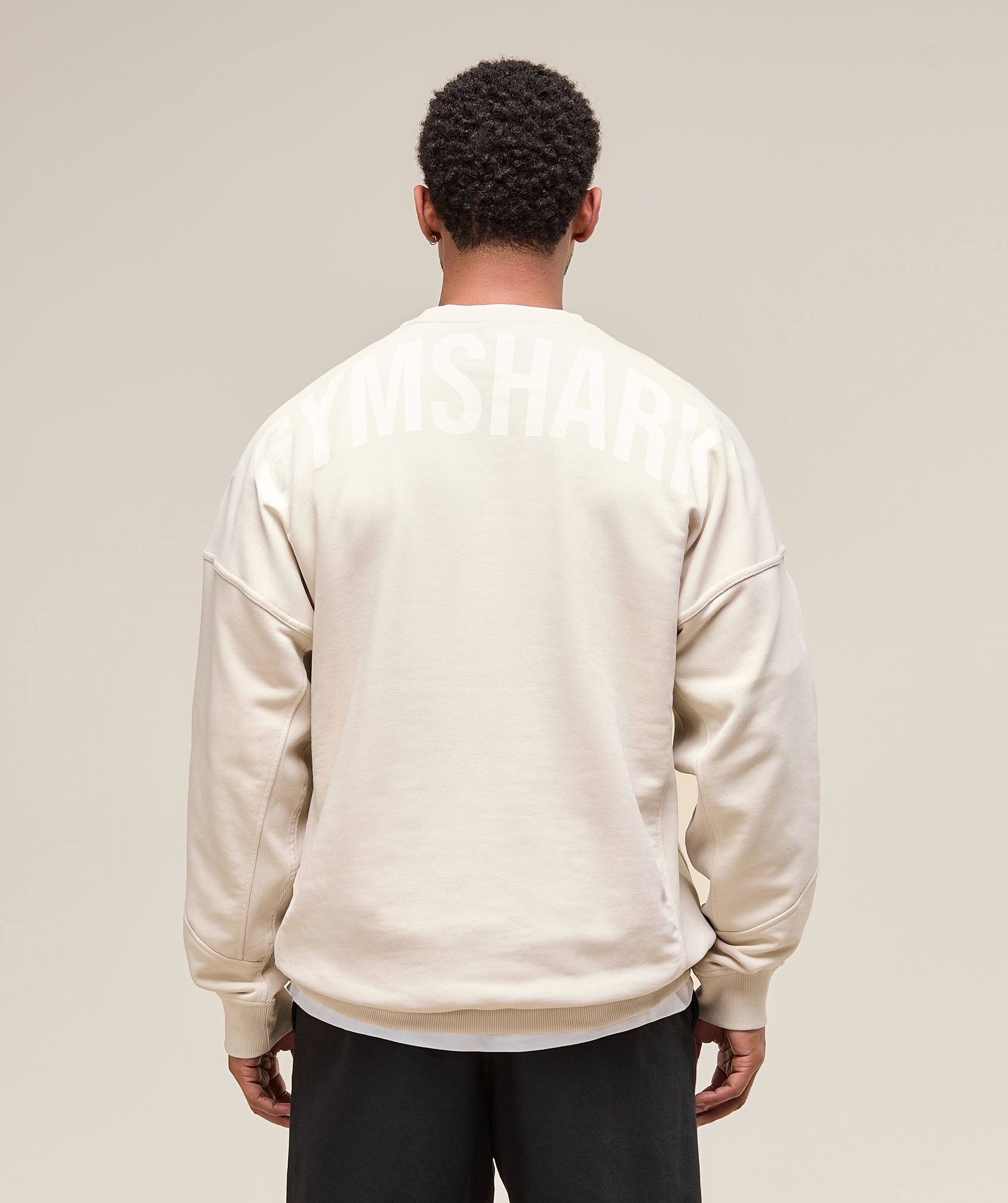Gymshark Power Crew Oat White