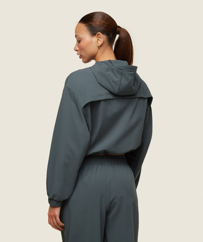 Women's Gymshark Everywear Cropped Lightweight Jacket Slate Teal