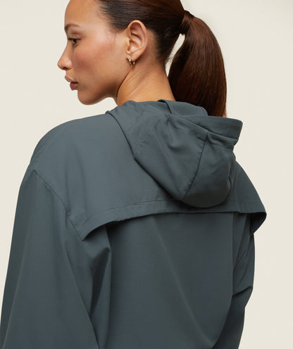 Women's Gymshark Everywear Cropped Lightweight Jacket Slate Teal