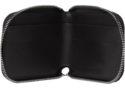 Acne Studios Logo Print Zip Around Wallet Black