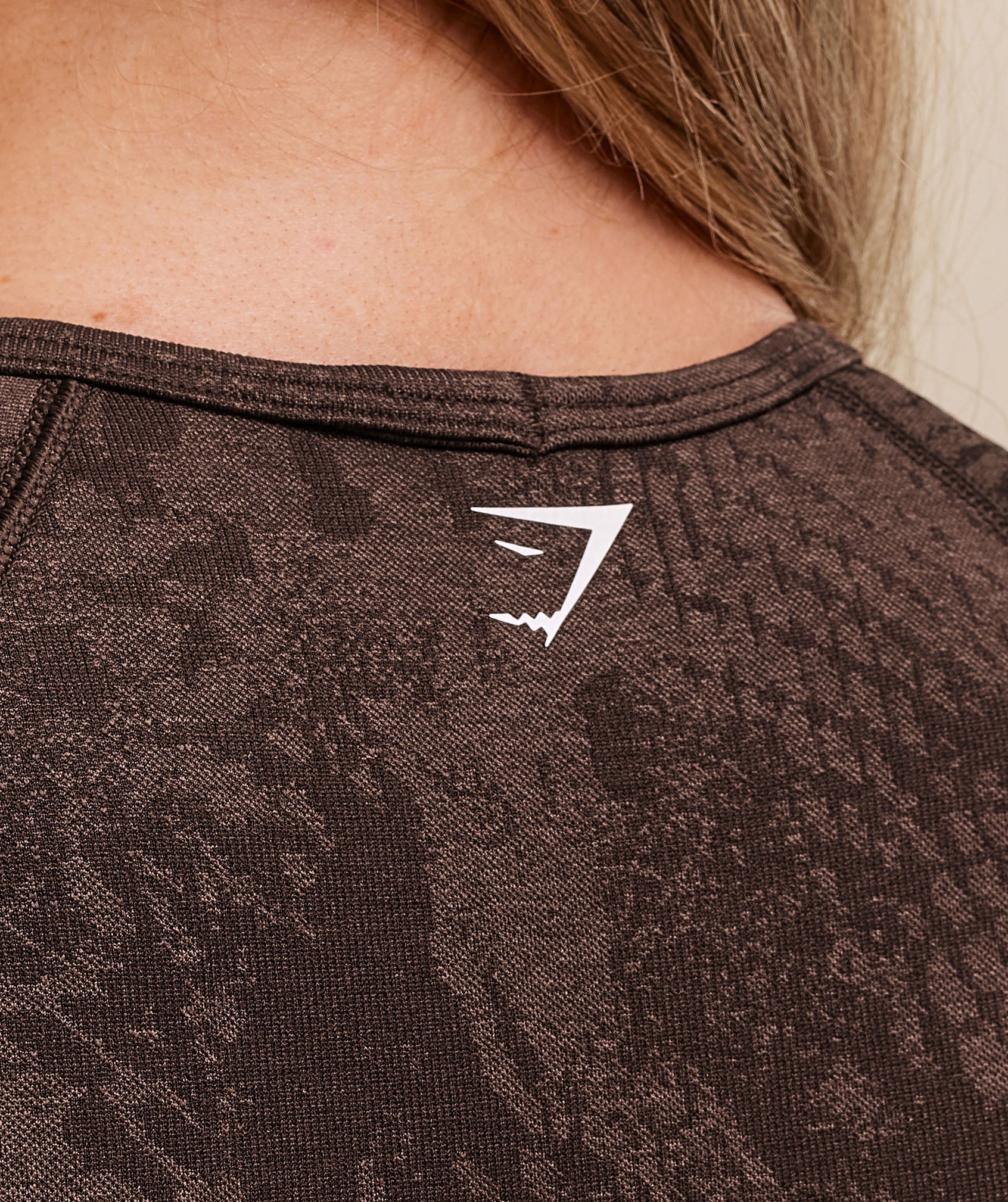 Women's Gymshark Adapt X Whitney Animal Seamless Crop Top Brown