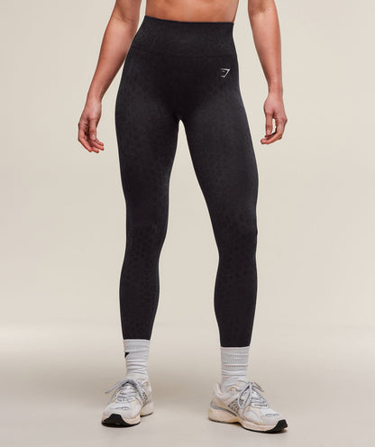 Women's Gymshark Adapt Animal X Whitney Seamless Leggings Asphalt Grey