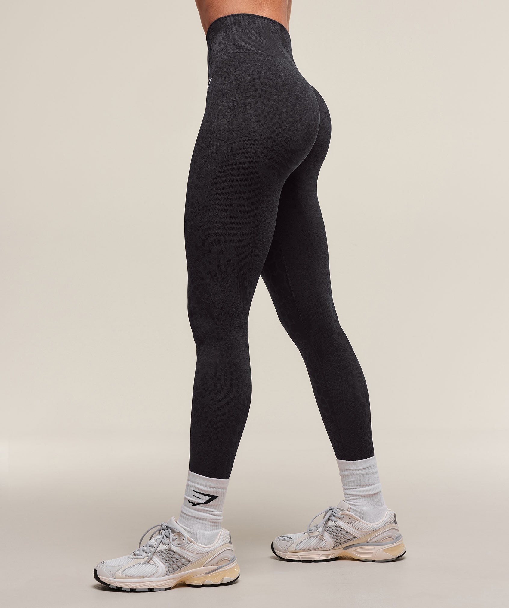 Women's Gymshark Adapt X Whitney Animal Seamless Leggings Asphalt Grey