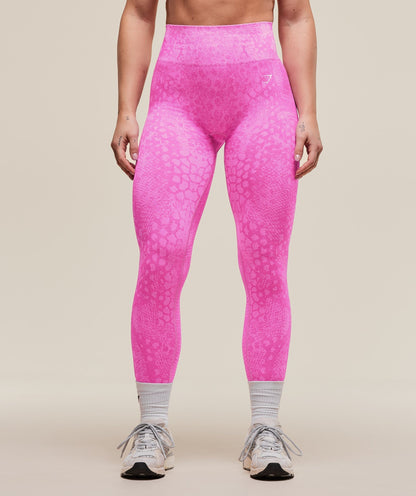Women's Gymshark Adapt Animal X Whitney Seamless Leggings Sour Pink