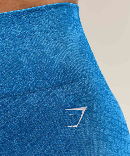 Women's Gymshark Adapt X Whitney Animal Seamless Leggings Barbell Blue