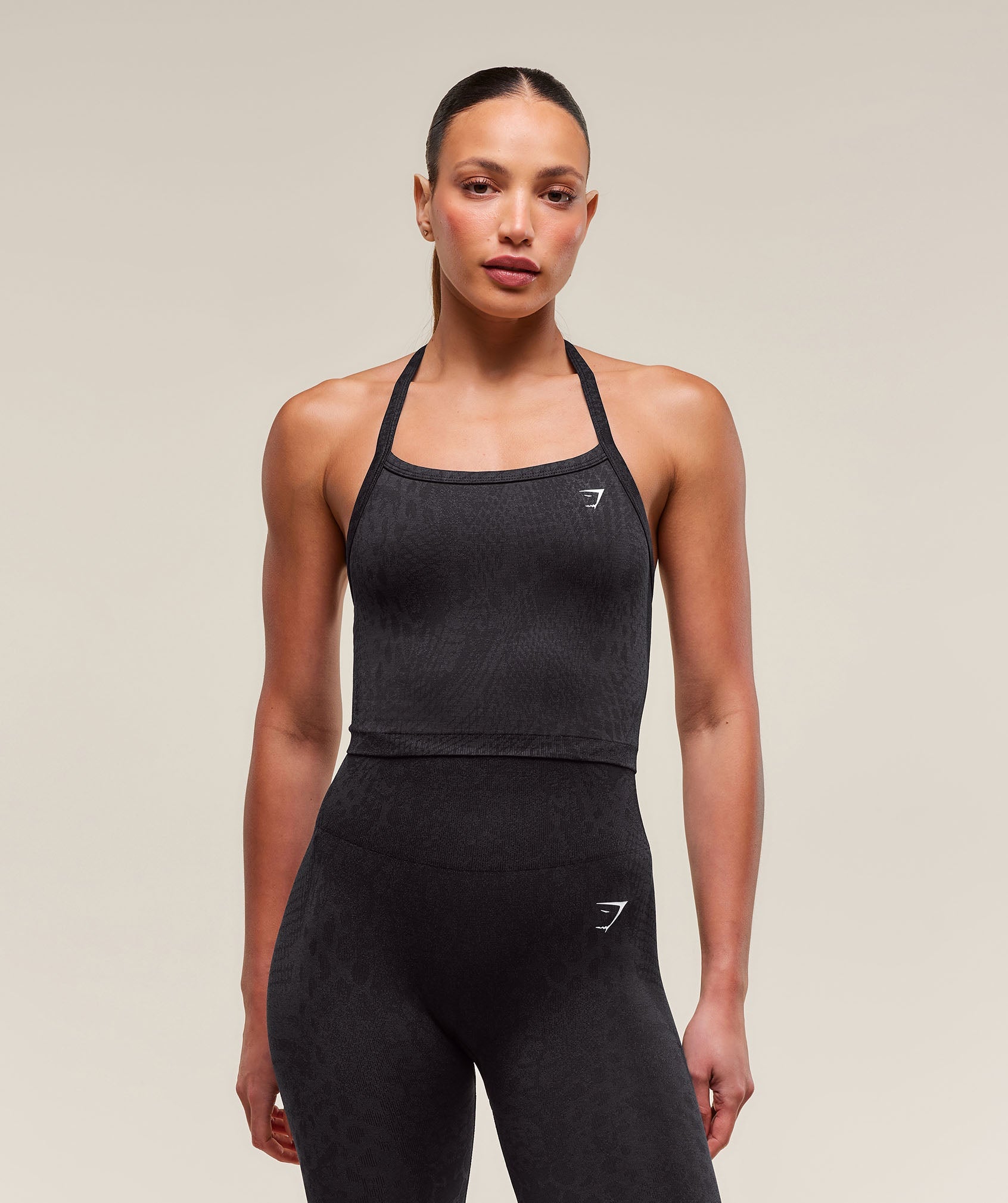 Women's Gymshark Adapt X Whitney Animal Seamless Midi Tank Black