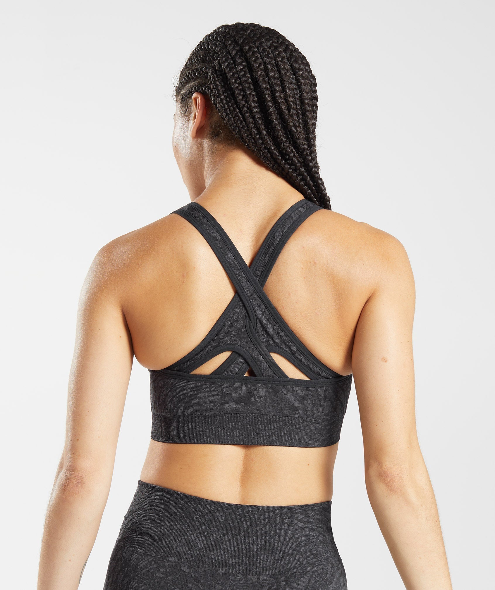 Women's Gymshark Adapt Animal Seamless Sports Bra Wild | Black
