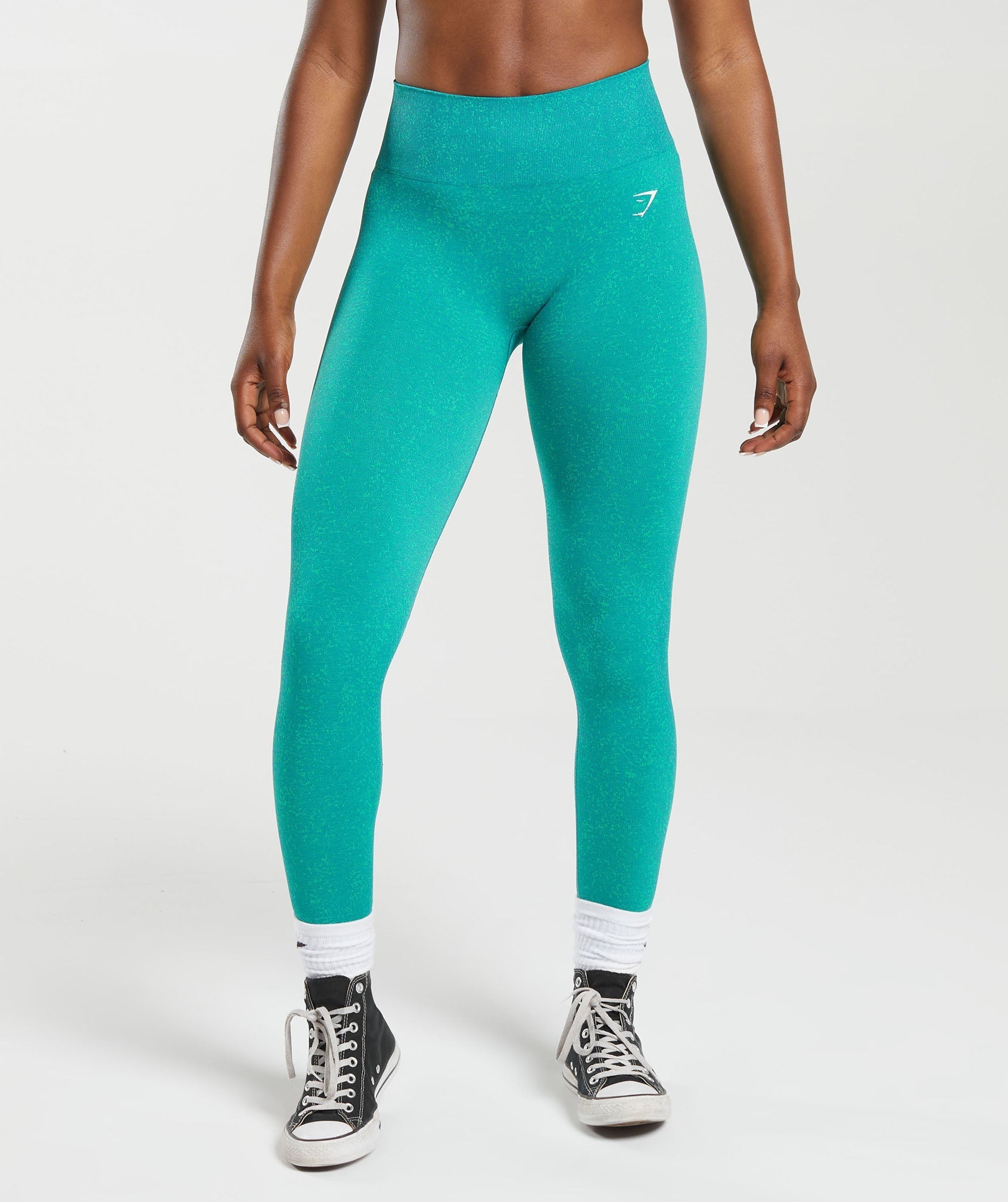 Women's Gymshark Adapt Fleck Seamless Leggings Jewel Green
