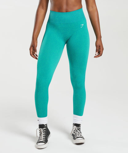 Women's Gymshark Adapt Fleck Seamless Leggings Jewel Green