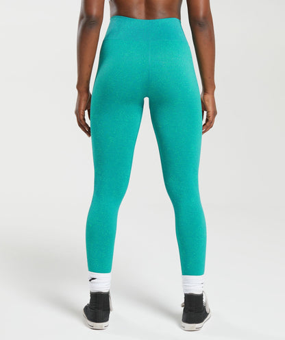 Women's Gymshark Adapt Fleck Seamless Leggings Jewel Green