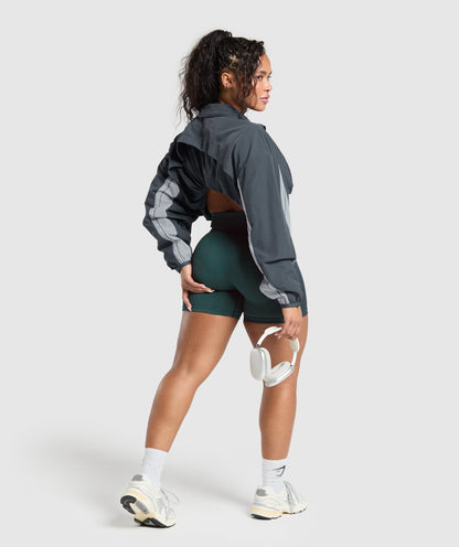 Women's Gymshark Adapt Fleck Seamless Shorts Darkest Teal