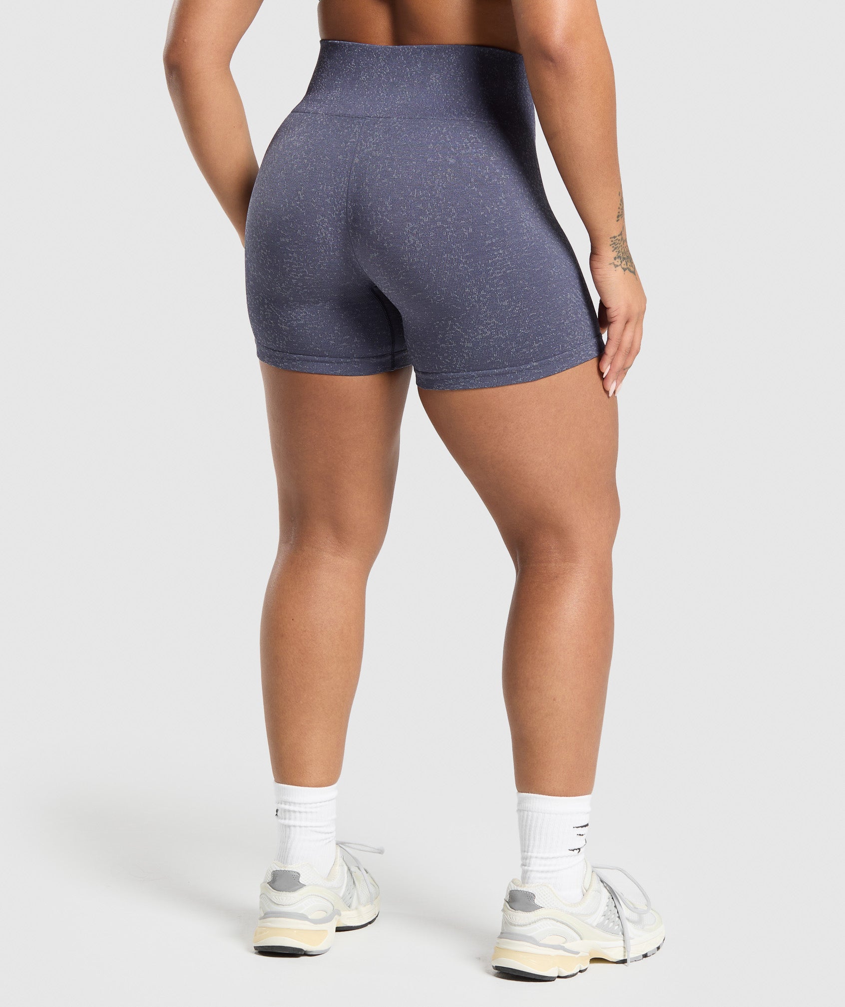Women's Gymshark Adapt Fleck Seamless Shorts Weighted Purple