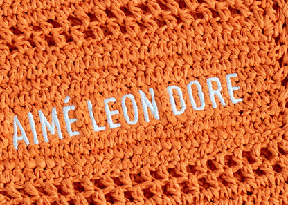 Aime Leon Dore Crochet Tote Bag Orange