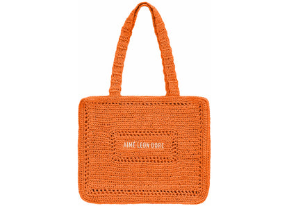 Aime Leon Dore Crochet Tote Bag Orange