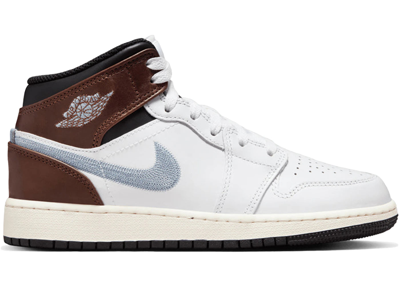 Jordan 1 Mid Se White Brown Blue Grey (Gs)
