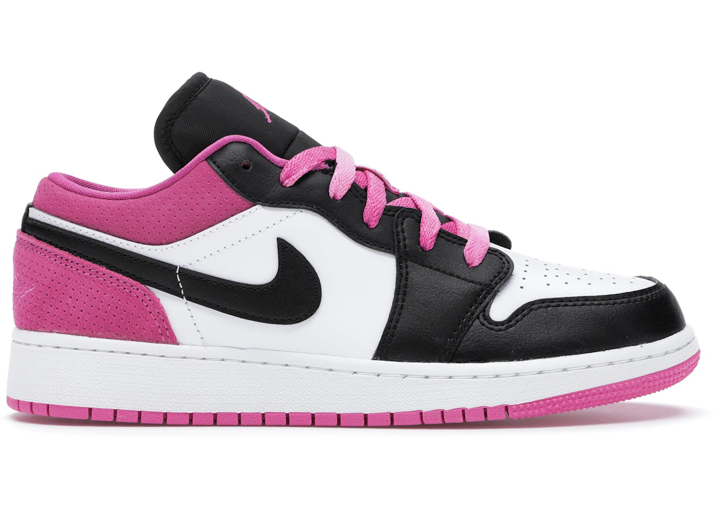 Jordan 1 Low Black Active Fuchsia (Gs)