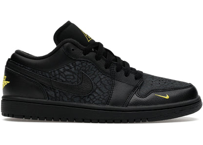 Jordan 1 Low Black Elephant Print, front