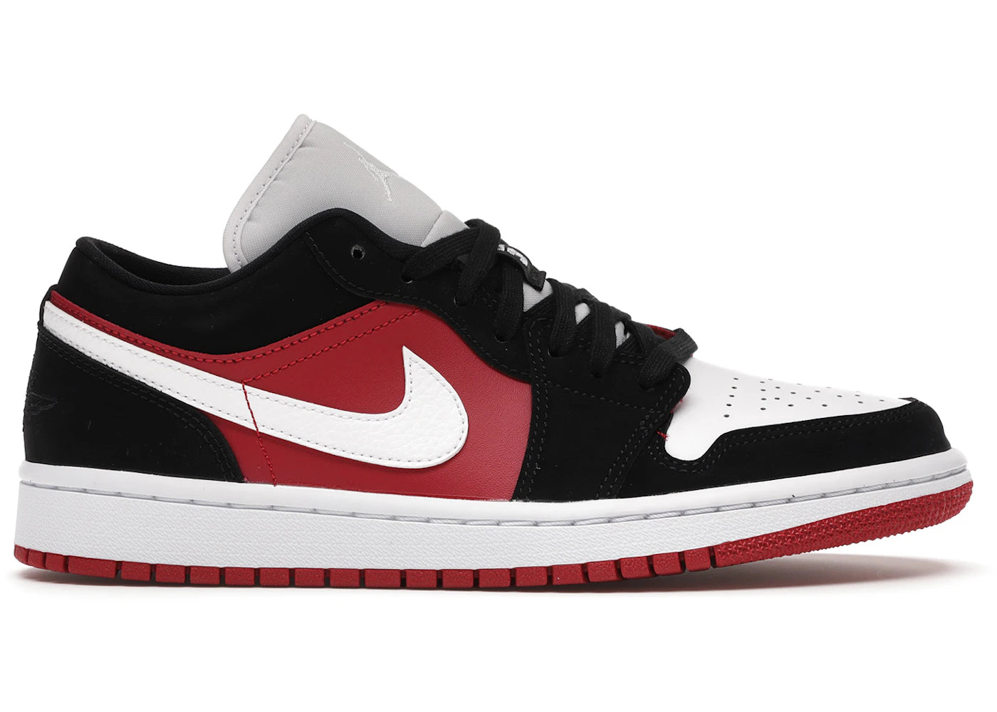 Jordan 1 Low Black White Gym Red (Women'S)