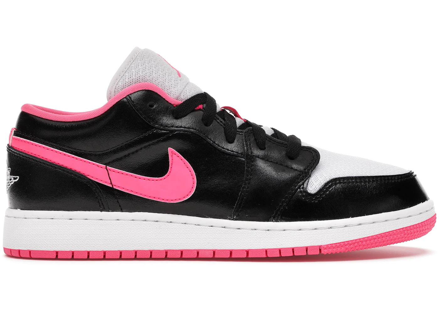 Jordan 1 Low Black White Hyper Pink (Gs)