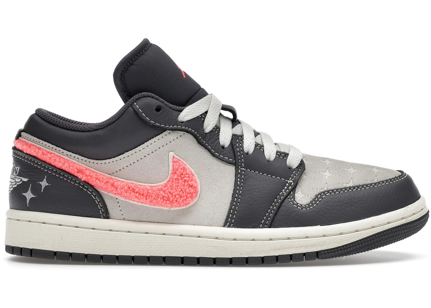 Jordan 1 Low Light Graphite Hot Punch (Women'S)