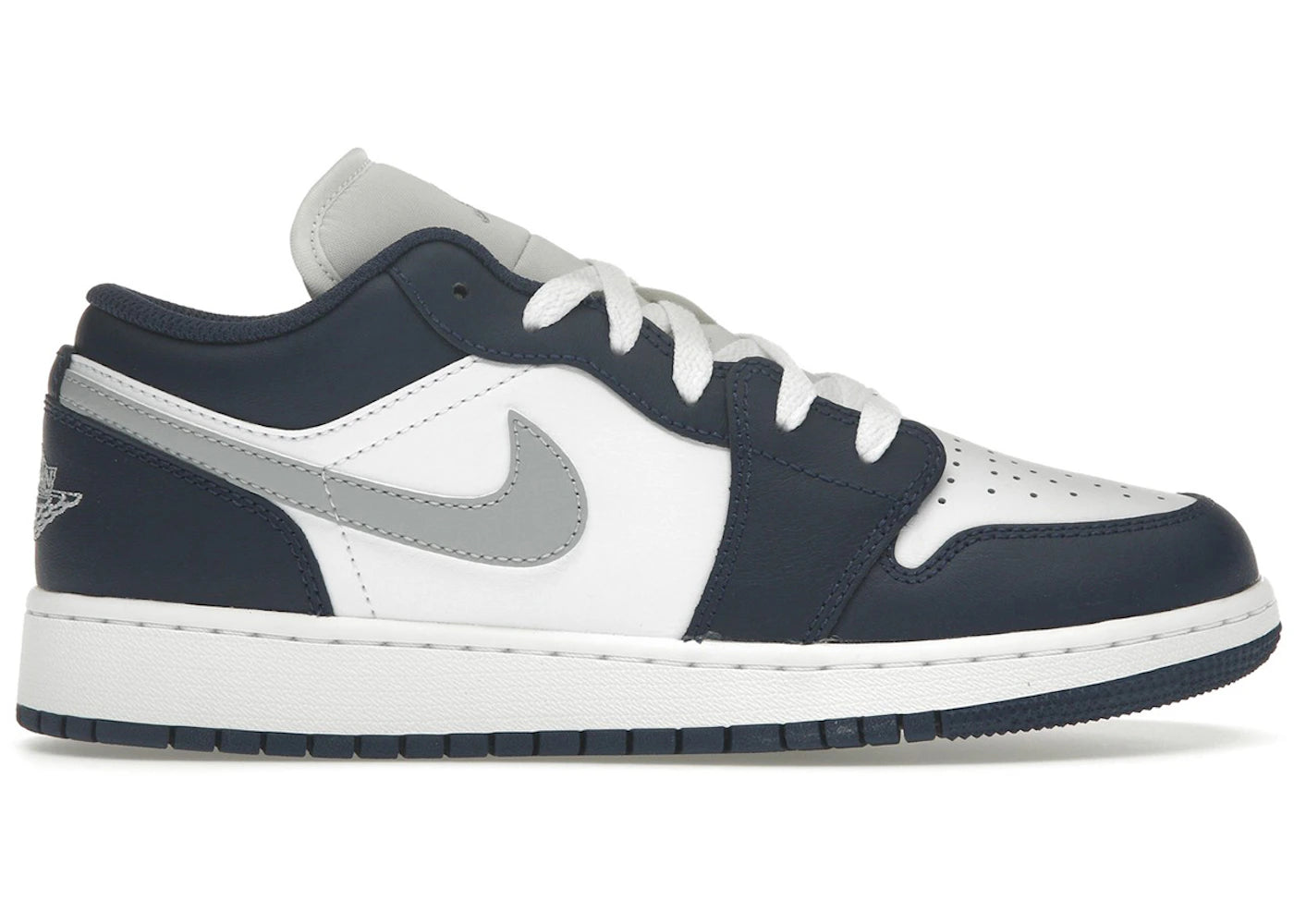 Jordan 1 Low Midnight Navy Wolf Grey (Gs)