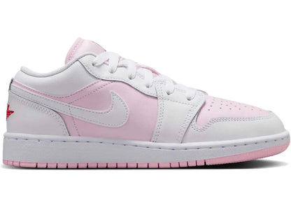 Nike Air Jordan 1 Low GS Pink Foam Fire Red White, front