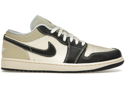 Jordan 1 Low SE Coconut Milk Black Muslin, front