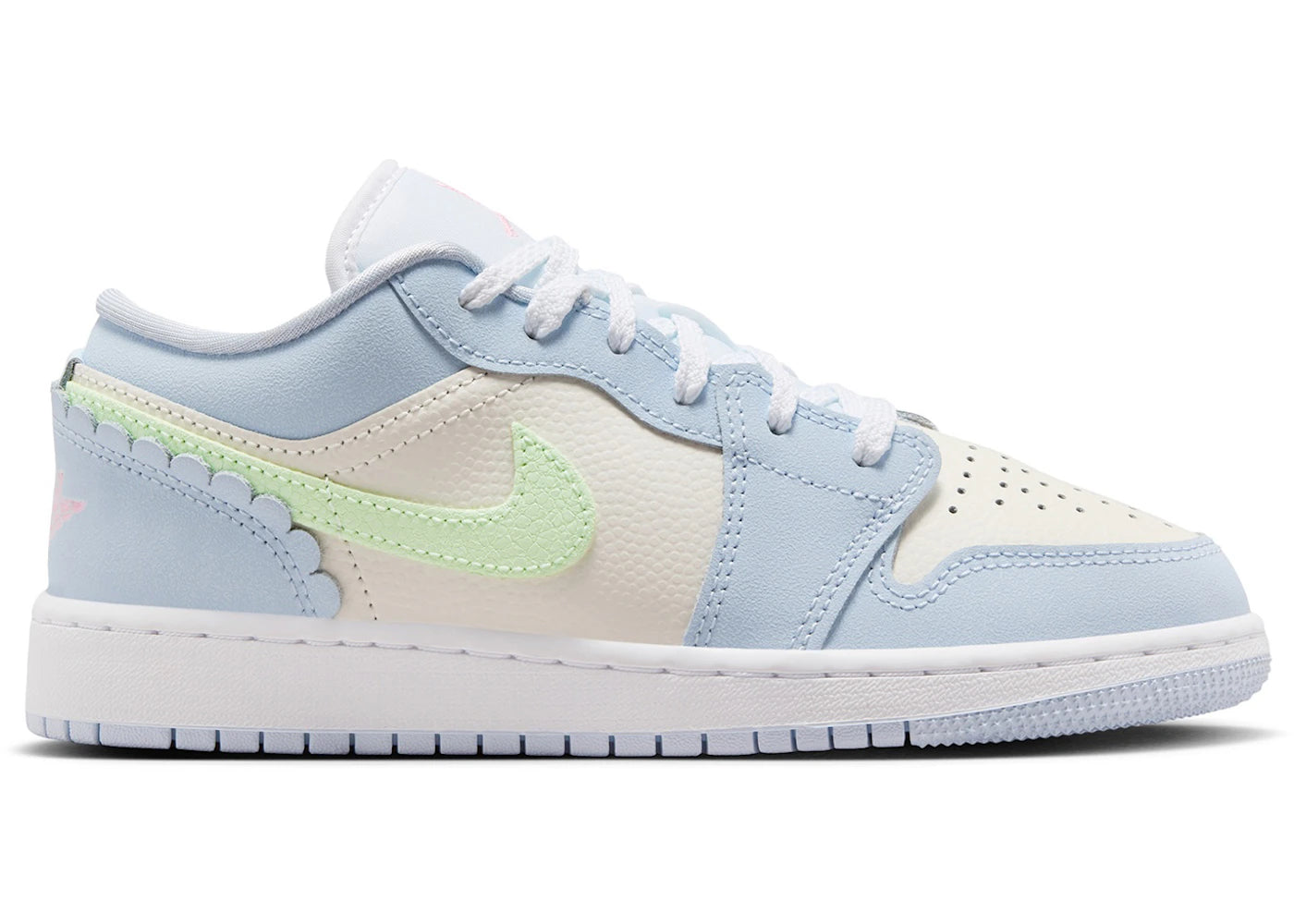 Jordan 1 Low Se Half Blue Sail Vapor Green (Gs)