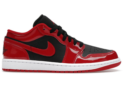 Jordan 1 Low SE Patent Varsity Red Black, front