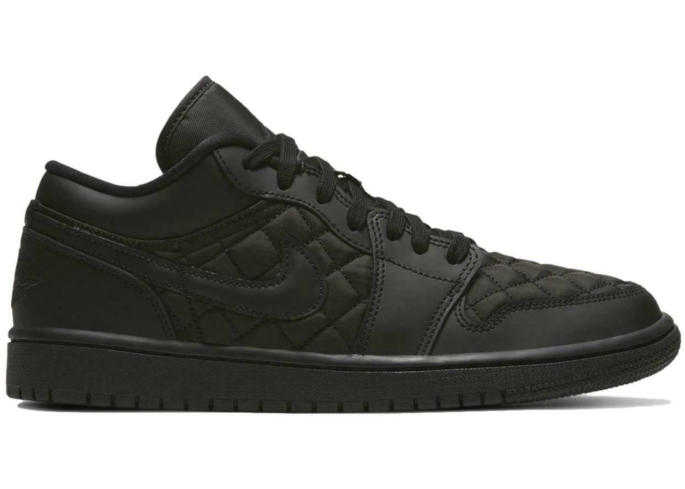 Jordan 1 Low Triple Black Quilted (Women'S)