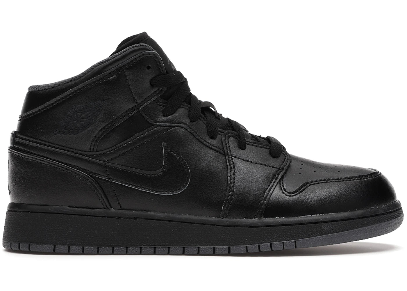 Jordan 1 Mid Black Dark Grey Outsole (Gs)