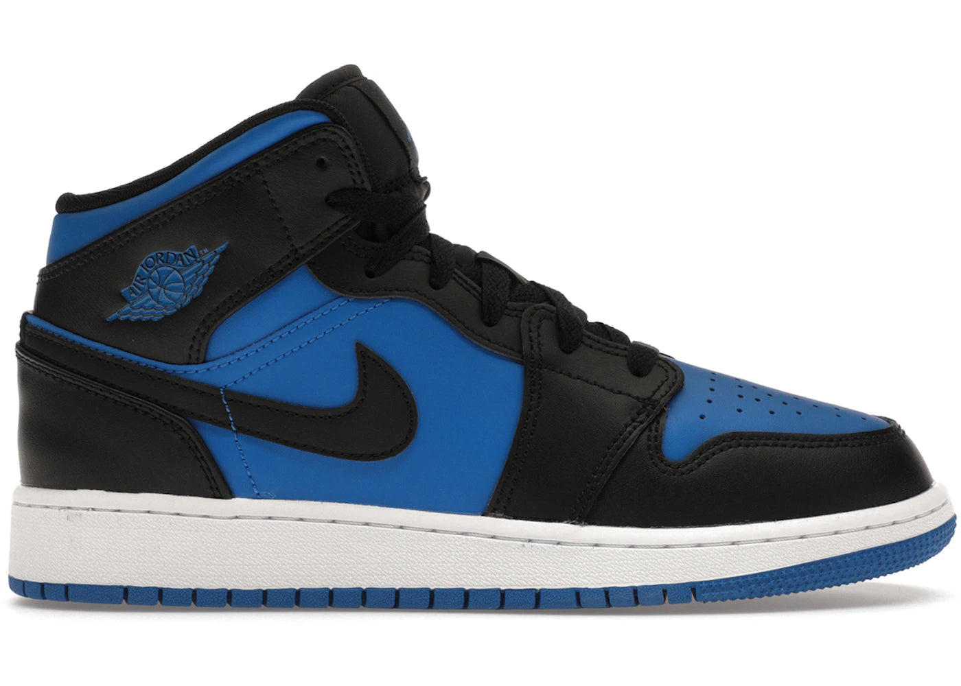 Jordan 1 Mid Black Royal Blue (Gs)