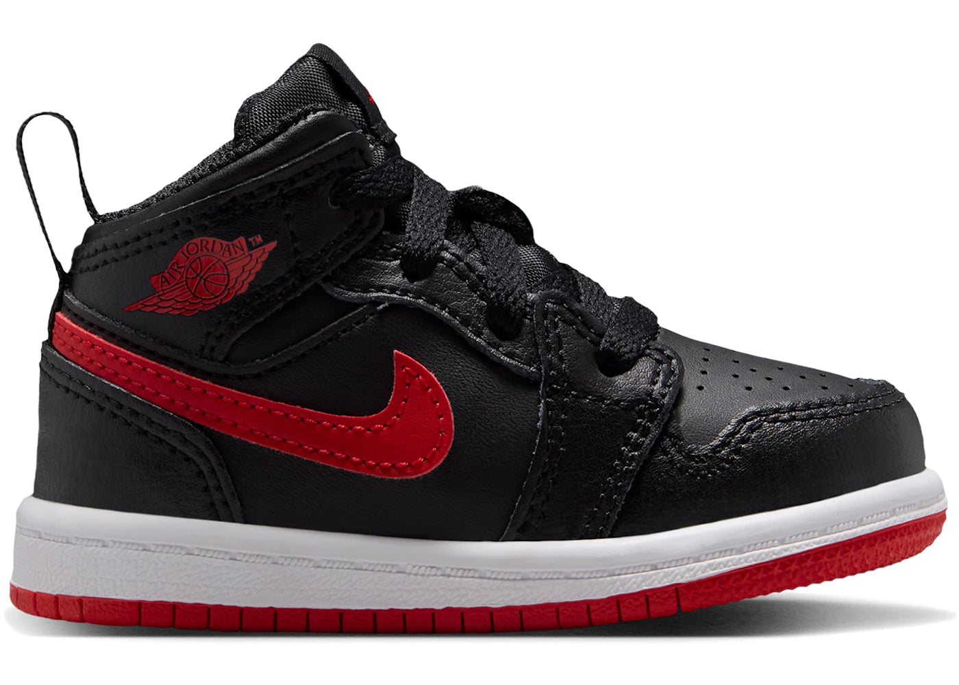 Jordan 1 Mid Black University Red Td