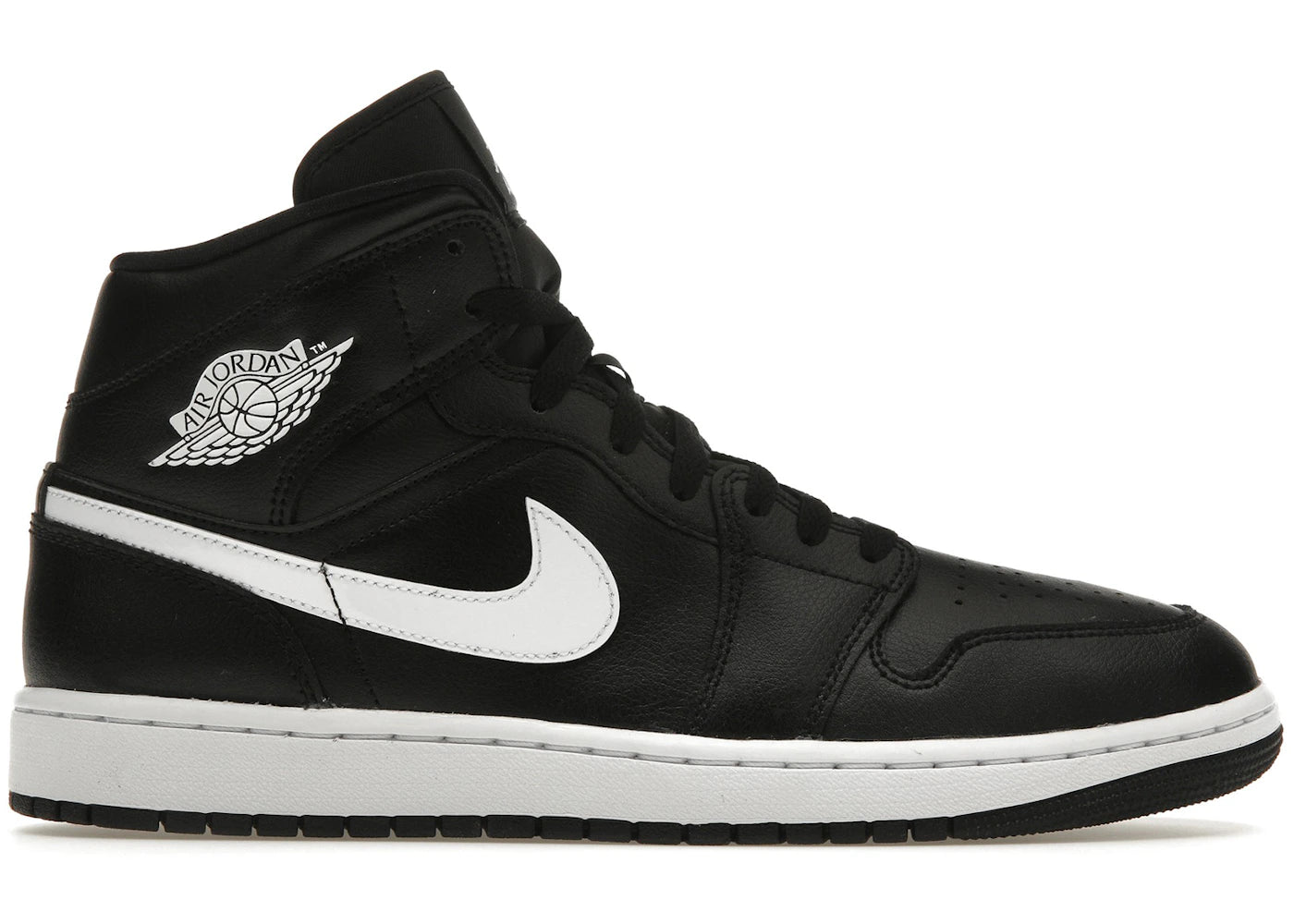 Jordan 1 Mid Black White (Women'S)