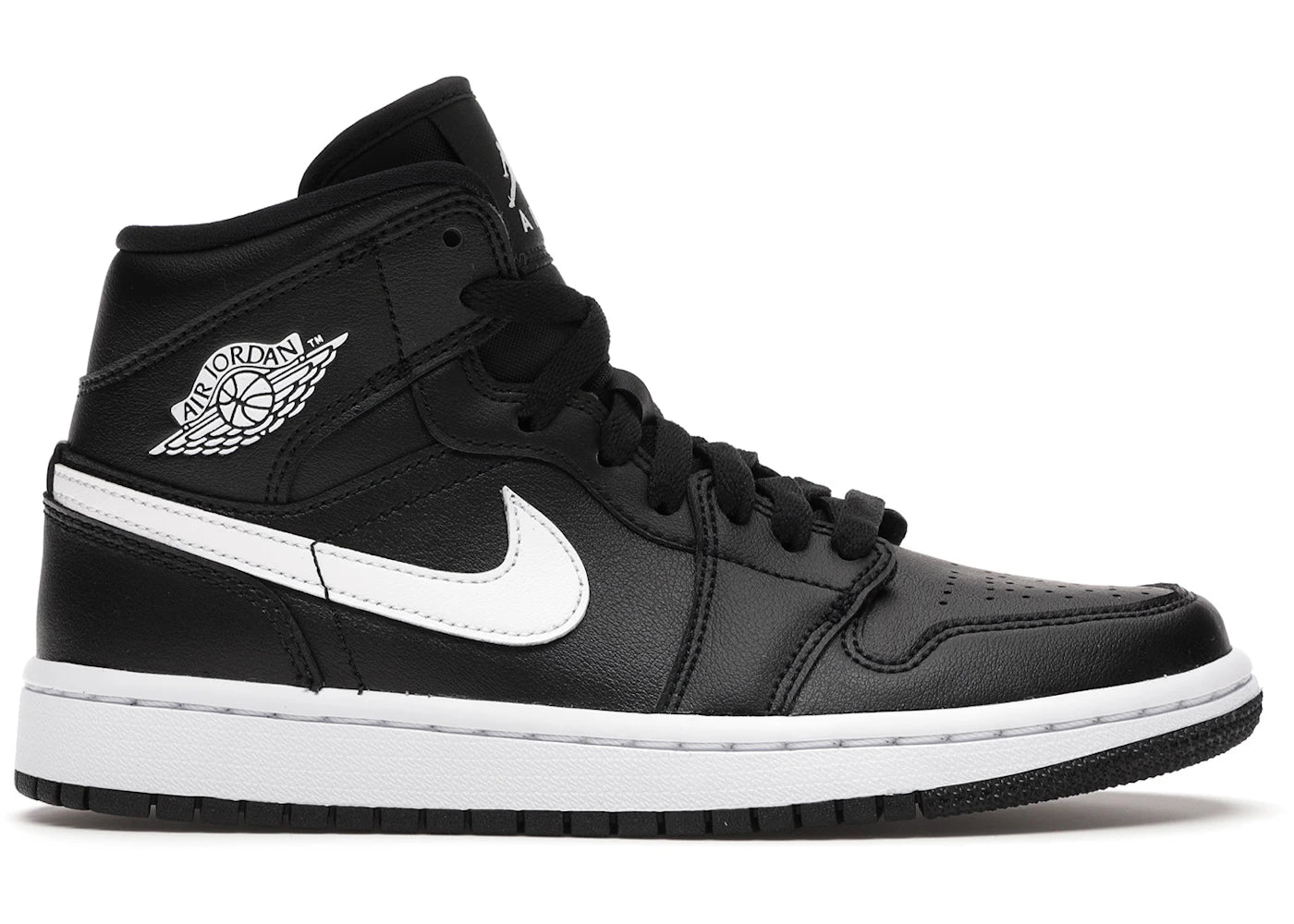 Jordan 1 Mid Black White Womens