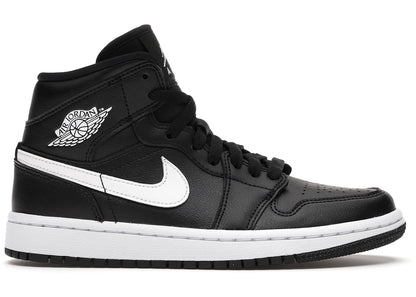 Jordan 1 Mid Black White Womens