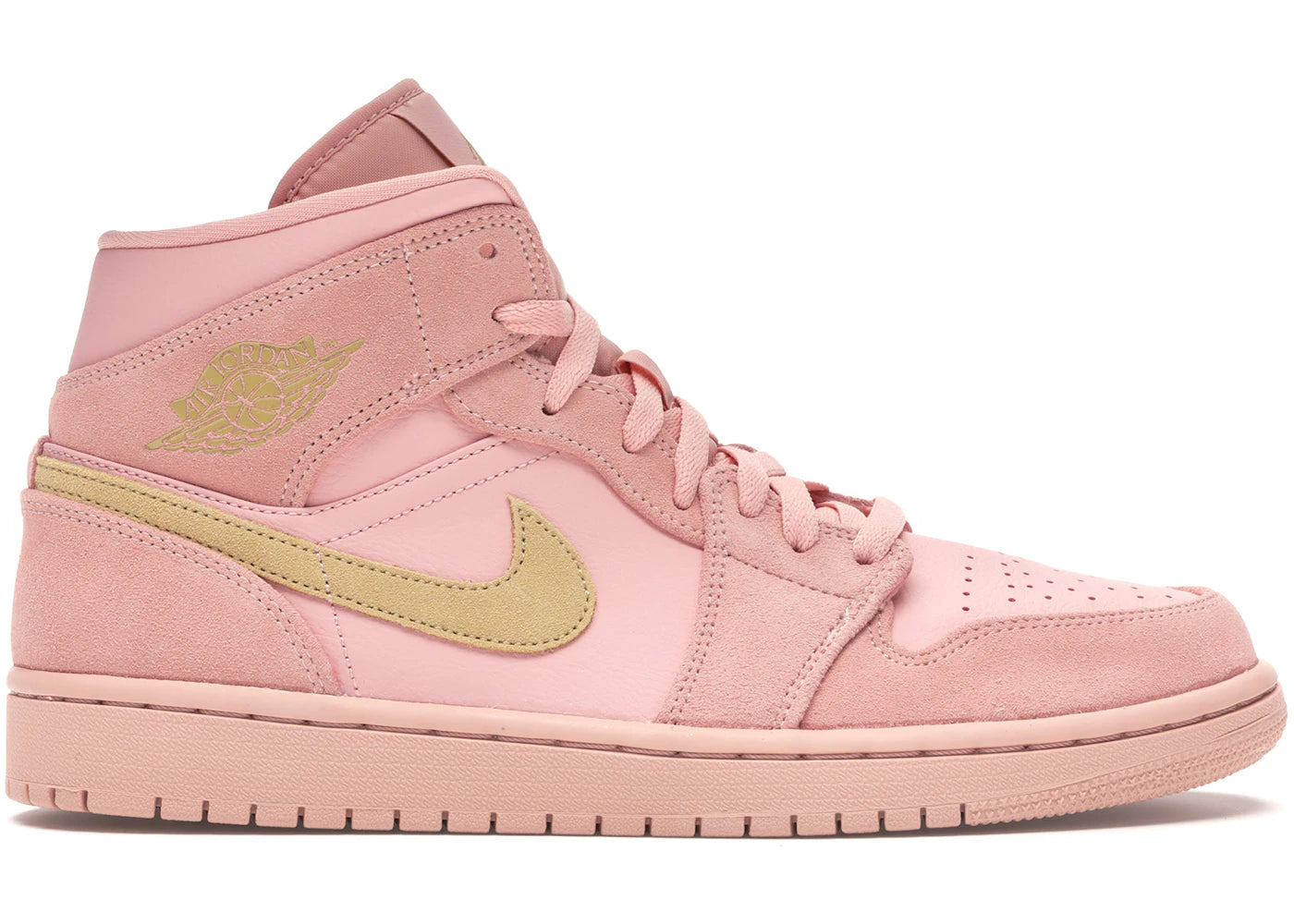 Jordan 1 Mid Coral Gold