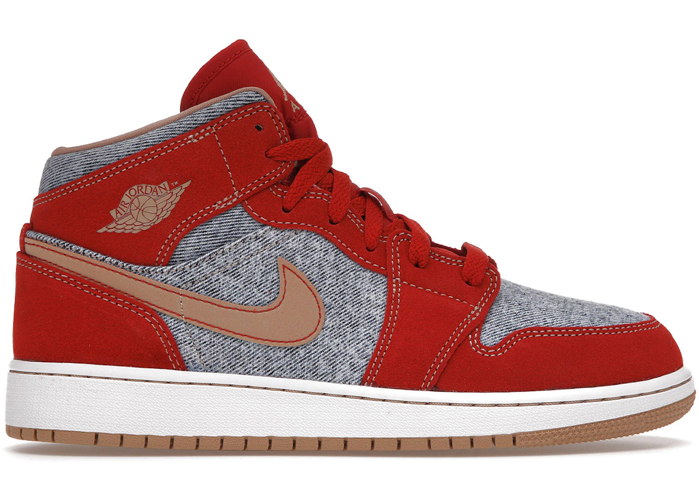 Jordan 1 Mid Denim Red (Gs)
