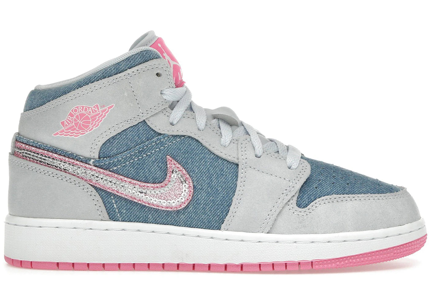 Jordan 1 Mid Denim Sequin (Gs)