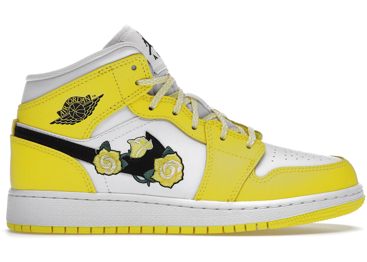 Jordan 1 Mid Dynamic Yellow Floral (Gs)
