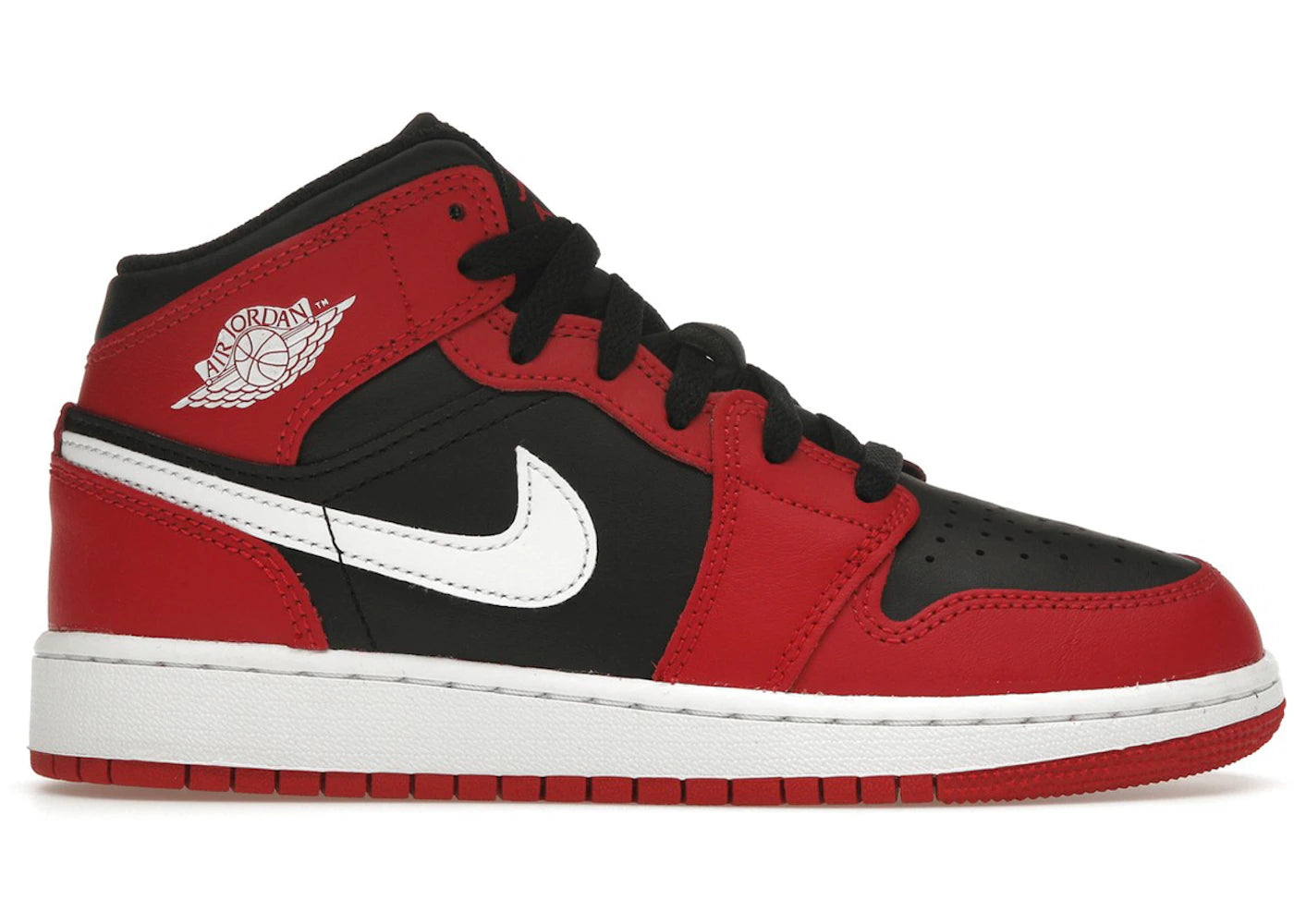 Jordan 1 Mid Gym Red Black White Gs