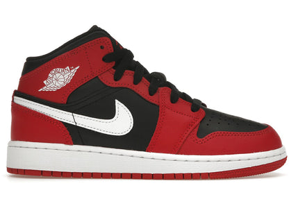 Jordan 1 Mid Gym Red Black White Gs