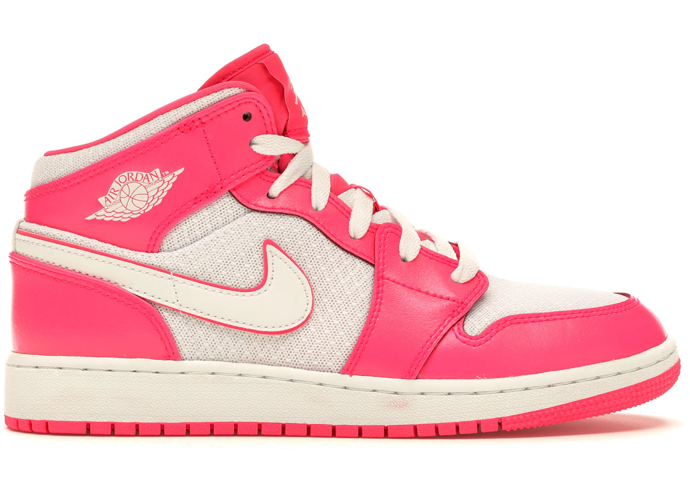 Jordan 1 Mid Hyper Pink White (Gs)