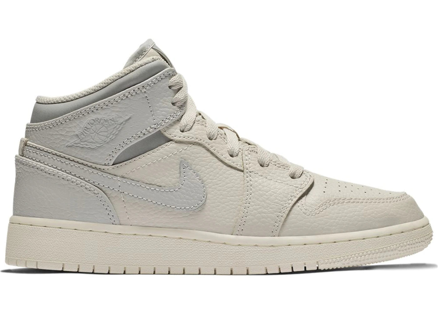 Jordan 1 Mid Light Bone Wolf Grey (Gs)