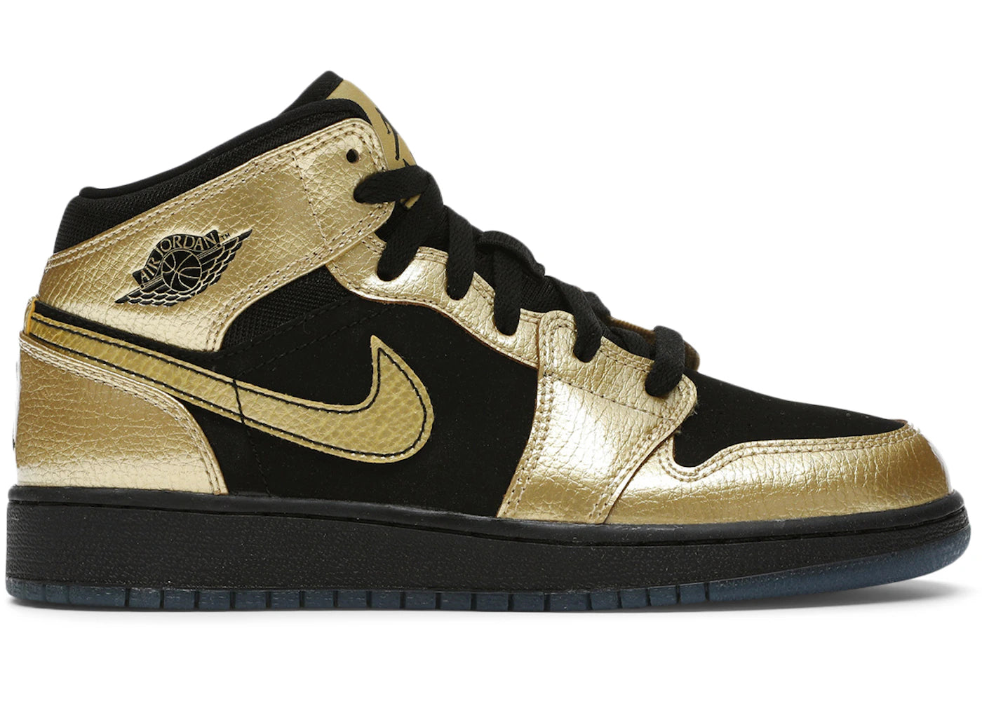 Jordan 1 Mid Metallic Gold Coin Black (Gs)