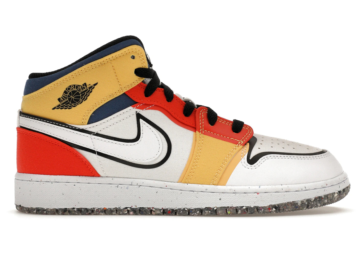 Jordan 1 Mid Multi-Color Canvas (Gs)