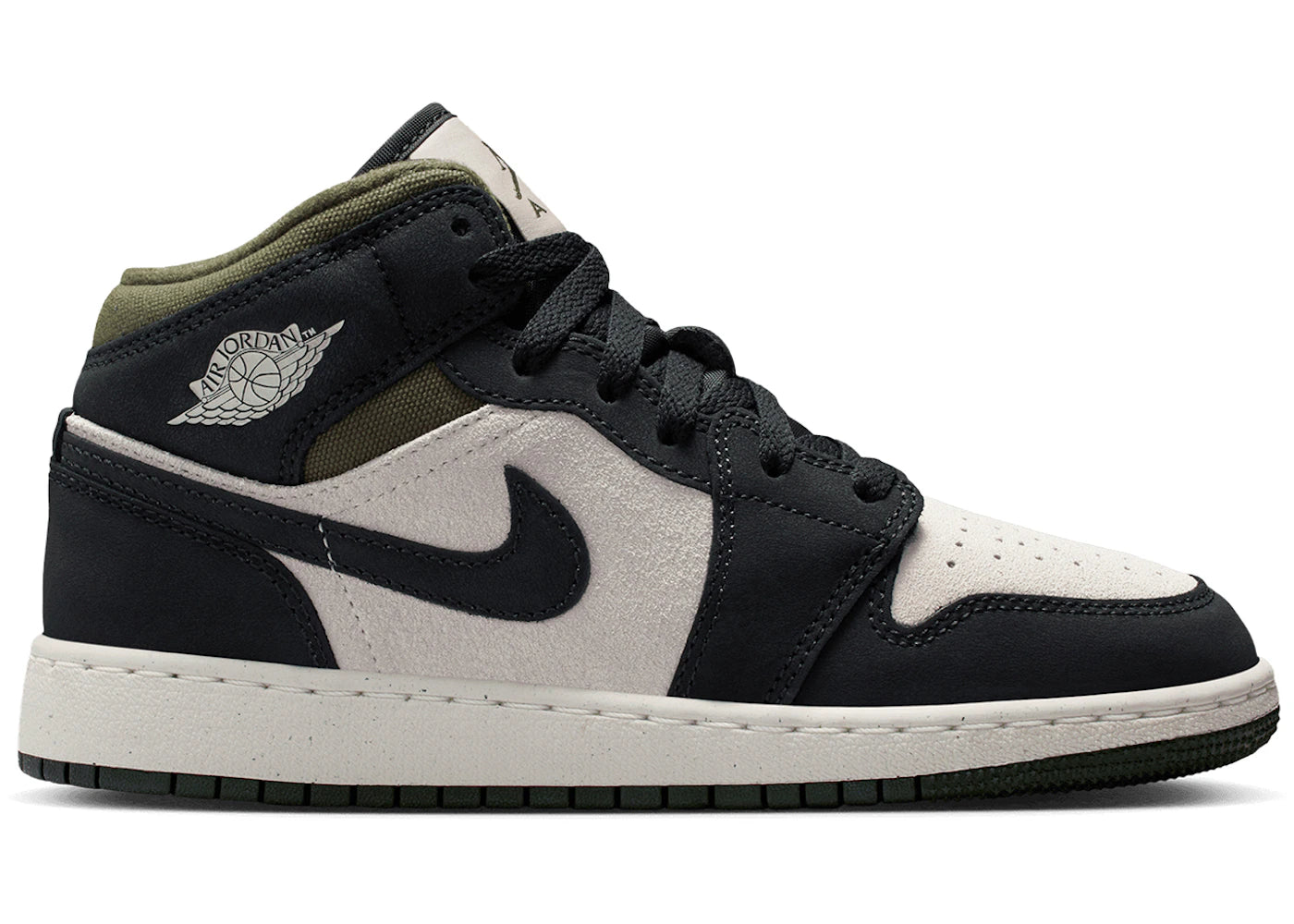 Jordan 1 Mid Off Noir Medium Olive (Gs)