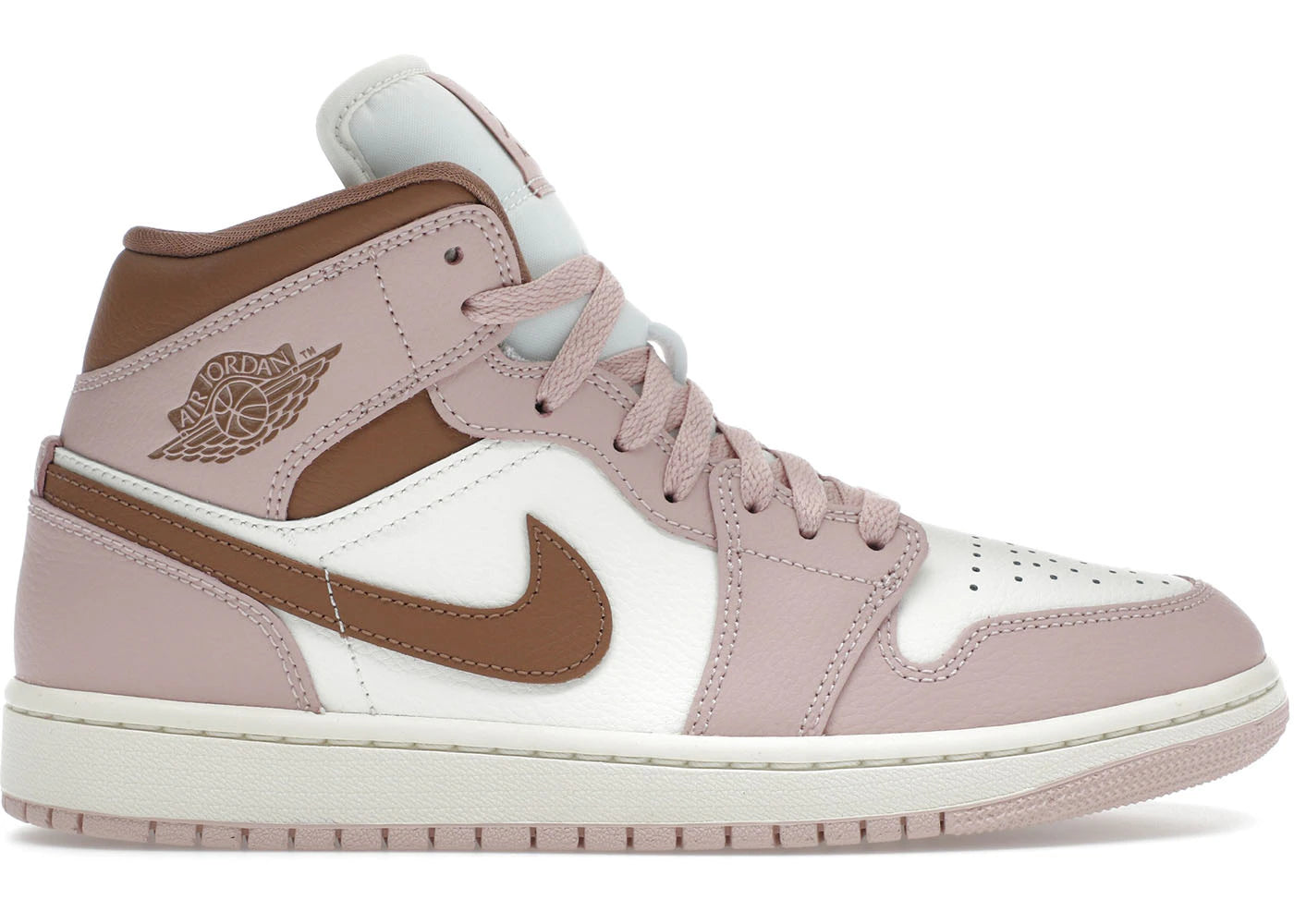 Jordan 1 Mid Pink Oxford Brown (Women'S)