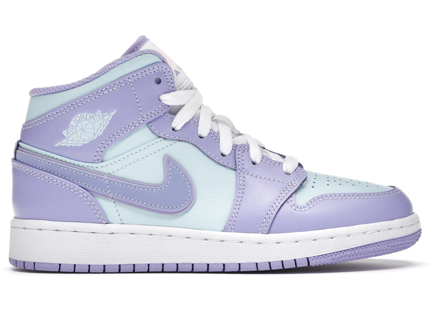 Jordan 1 Mid Purple Aqua (Gs)