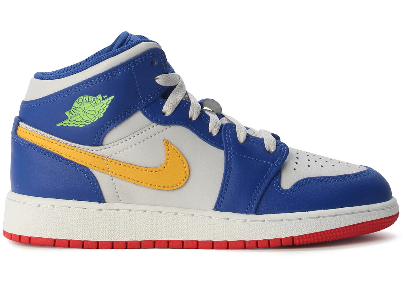 Jordan 1 Mid Racer Blue Red Gold (Gs)